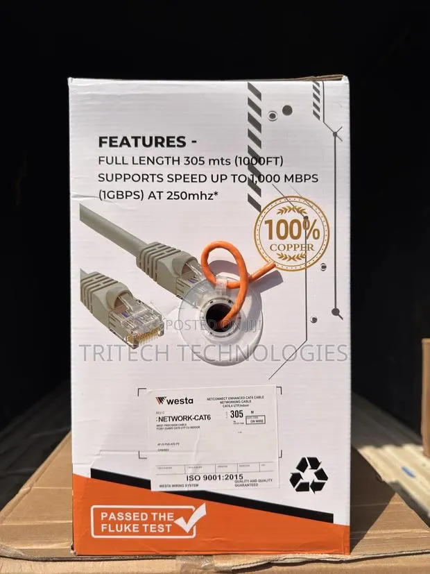 Westa Cat6 Cable 305m Utp Pure Copper Passed the Fluke Test| · Photo 4