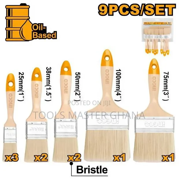 9 Pcs Paint Brush Set - Chptb0114091 · Photo 1