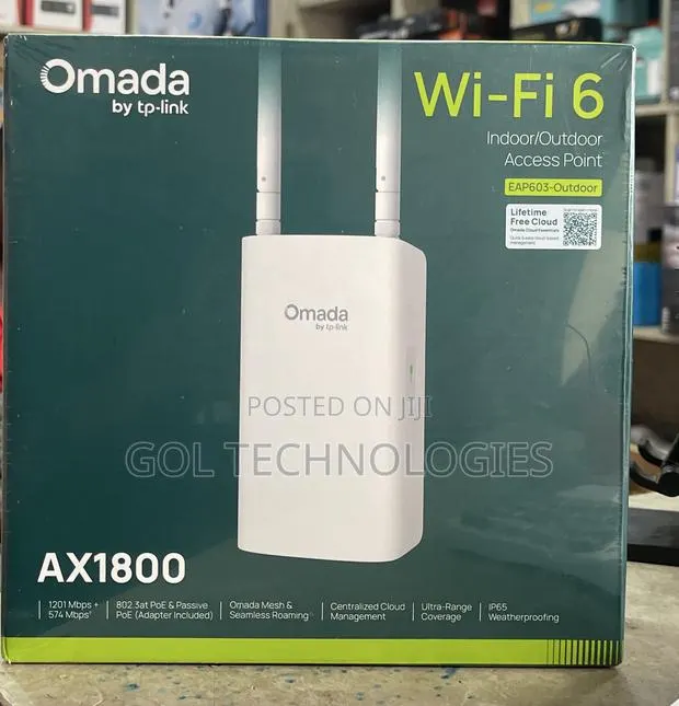 Tp-Link Wifi 6 Indoor/Outdoor Access Point Eap603-Outdoor Ax1800 · Photo 1