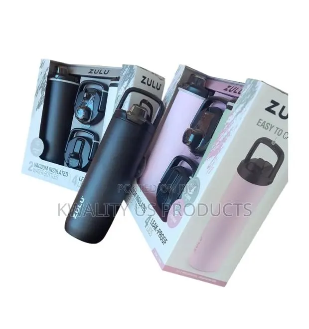 Zulu Vacuum Insulated Water Bottle With 2 Lids - 710ml · Photo 1