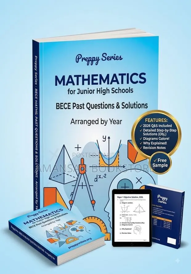 Preppy Series 2026 BECE Maths Past Questions and Solutions (PDF) · Photo 1