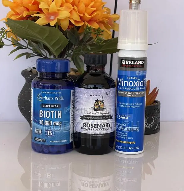 Beard Growth Set - Kirkland Minoxidil Foam +Biotin +Rosemary · Photo 1