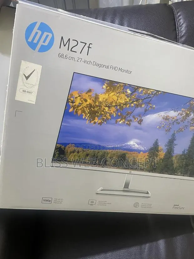 27inch Ultra Slim 1080P Full HD HP Monitor (M27f) in Mint Condition · Photo 1