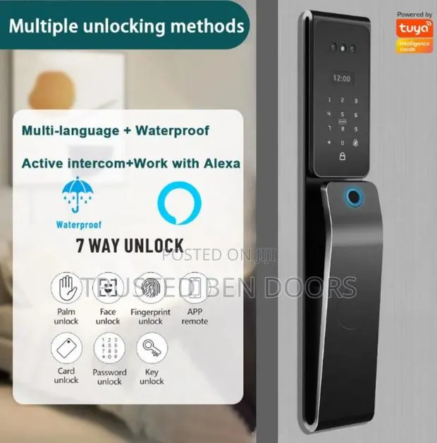 Waterproof Face Recognition Tuya Wifi Smart Lock (Works With Alexa) · Photo 1
