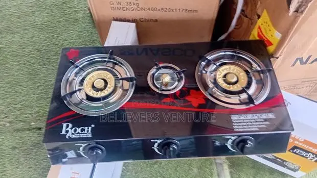 Roch 3 Burners Gas Cooker – Powerful Cooking Made Simple · Photo 1