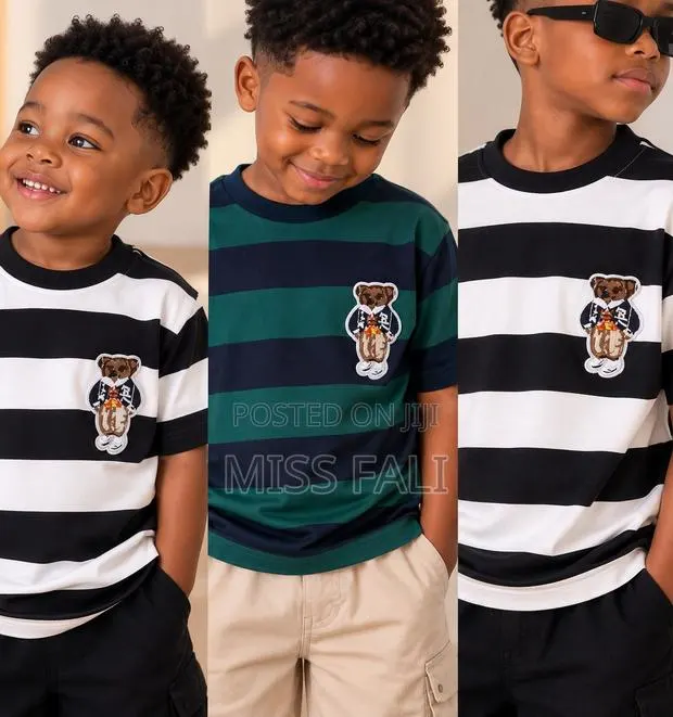Little Bear Stripe Tee. 2-11Years · Photo 1