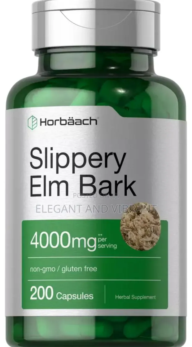 Slippery Elm Bark Capsules | 4000mg | 200 Count | Non-gmo | · Photo 1