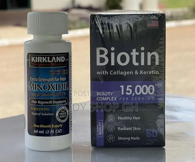 Beard and Hairline Regrowth Kit- Kirkland Minoxidil + Biotin · Photo 1