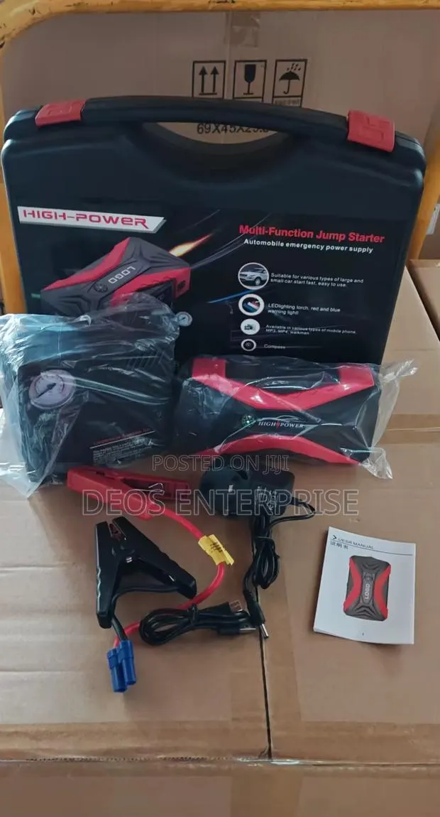 Jump Starter Kit With Air Compressor USB LED Smart Clamps · Photo 1