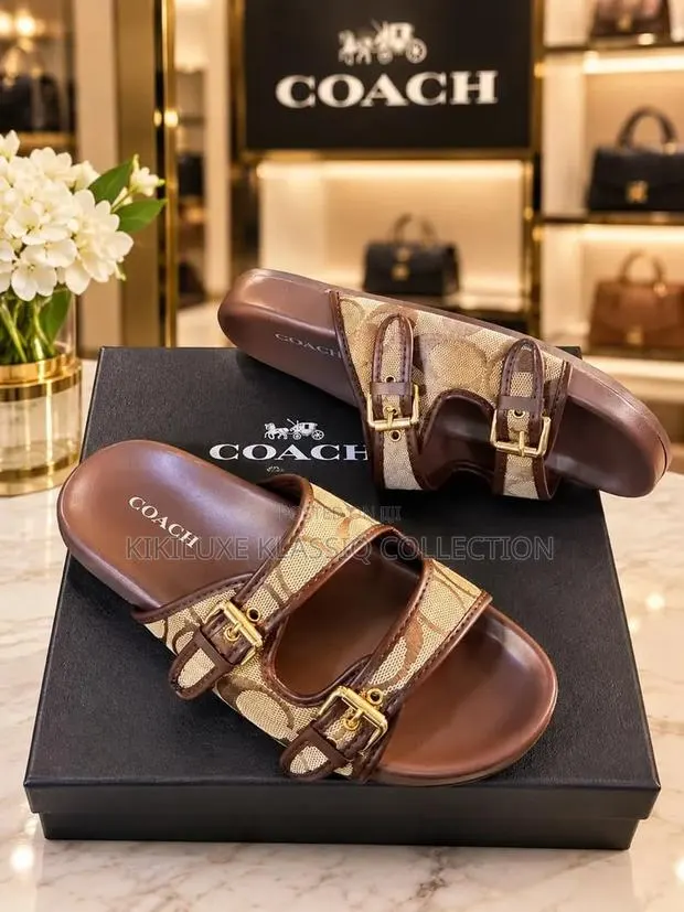 Coach Double Buckle Slides · Photo 1