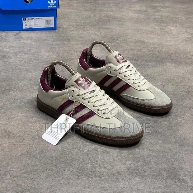 Adidas Samba OG Putty Grey Maroon Low-Top Sneakers · Photo 1