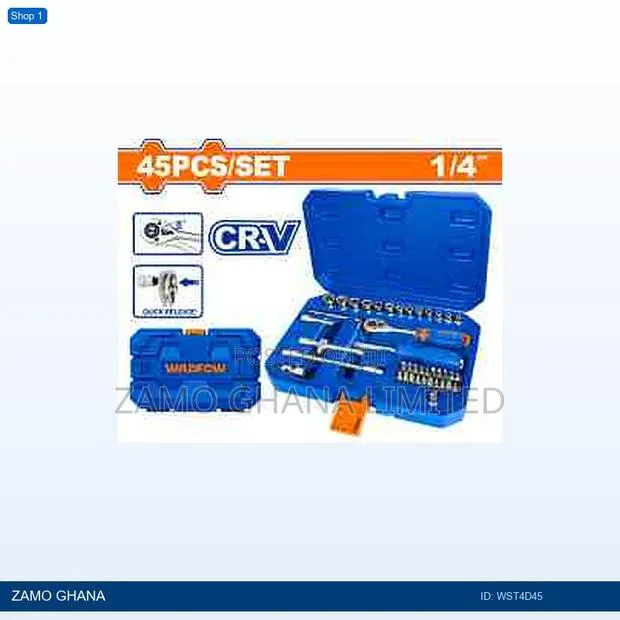 45 PCS 1/4" Socket - Wst4d45 · Photo 1