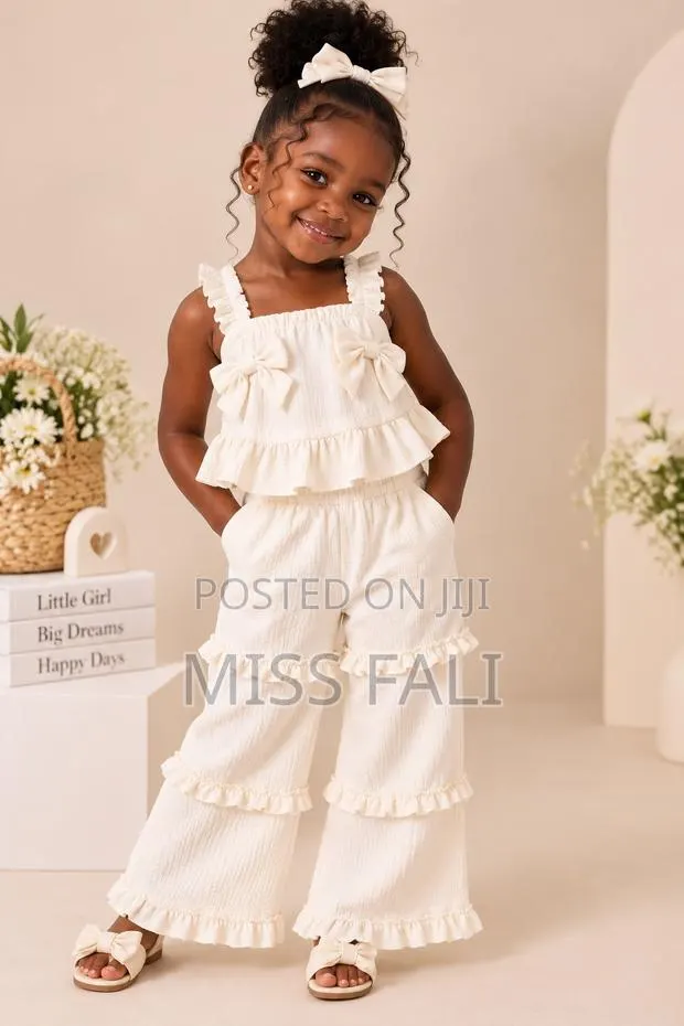 Ivory Ruffle Co-Ord Set. 3-4Years · Photo 1