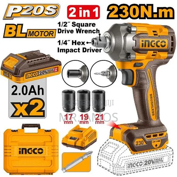 20v Brushless Cordless Impact Driver Wrench Combo - Ciwli20236 · Photo 1