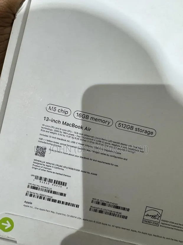 New Laptop Apple MacBook Air 2026 M5 16GB Apple M5 SSD 512GB · Photo 1