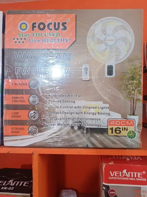 16" Focus Wall Remote Fan · Photo 1