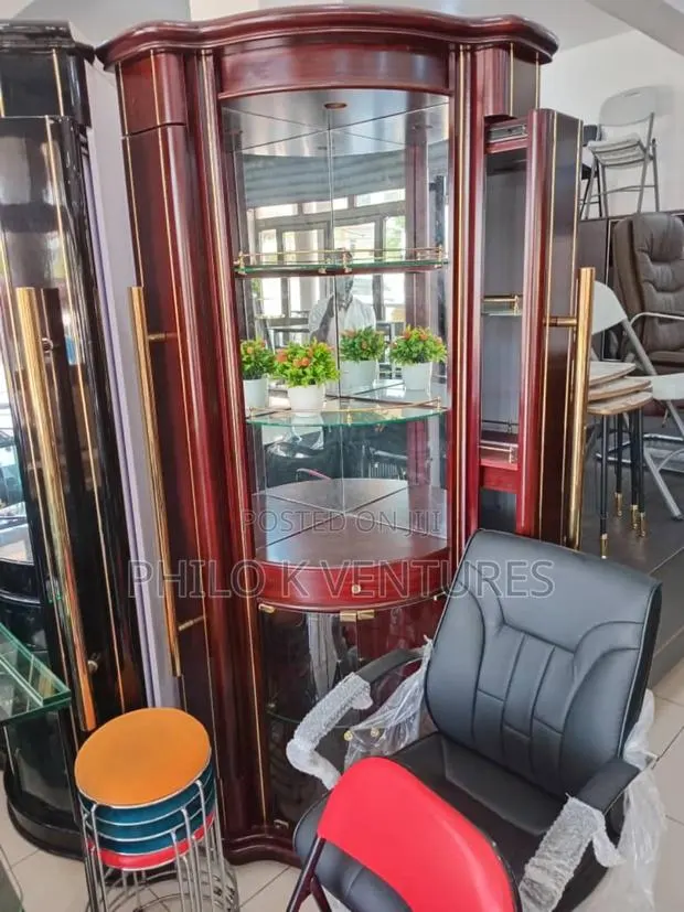 Glass and Wood Wine Cabinet for Sale · Photo 1