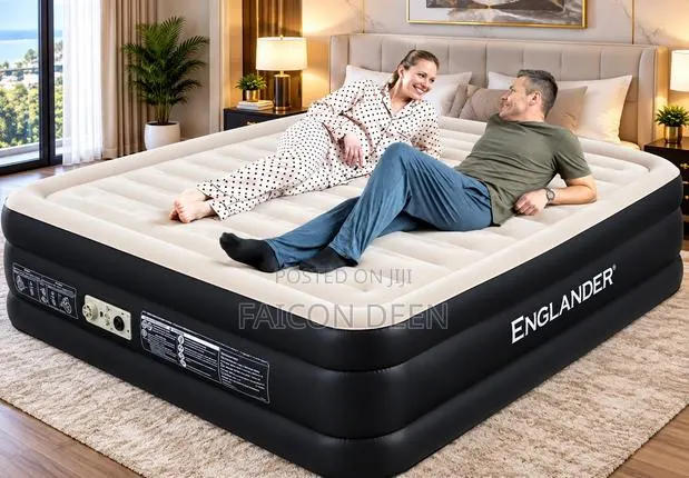Convenient Emergency Bed ; Inflatable Double Inbuilt Pump Air Mattress · Photo 1
