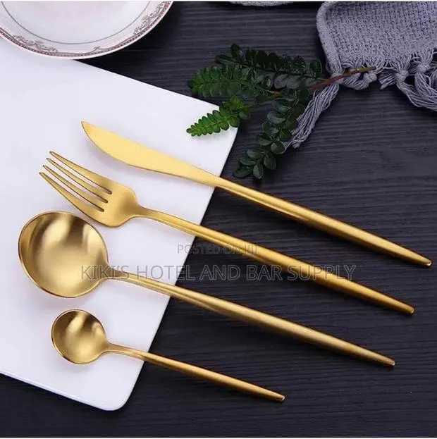 24pcs Gold Cutlery Set · Photo 1