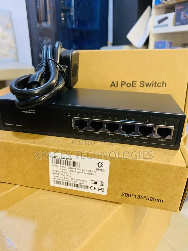 Xpaces Ai Smart 4 Port Poe Switch With 2 Gigabit Uplink · Photo 1