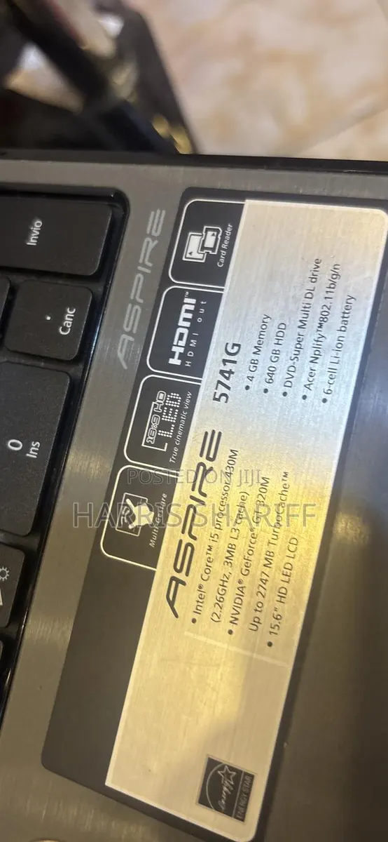 Laptop Acer Aspire 5741G 6GB Intel Core i5 HDD 640GB · Photo 1