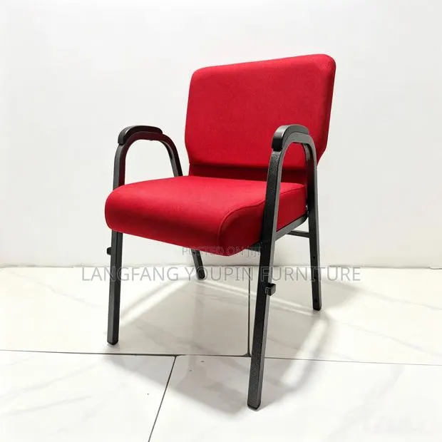 Quality Padded Church Chairs With Armrest Book Pocket for Worship · Photo 1