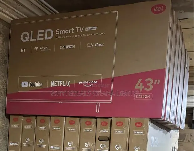 Itel 43" Smart Android Qled Tv| Netflix| Youtube| Bluetooth|Ultra Slim · Photo 1