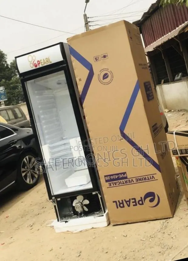 Get 330 Liters Pearl PVC 424′′-2b. Glass Display Fridge · Photo 1
