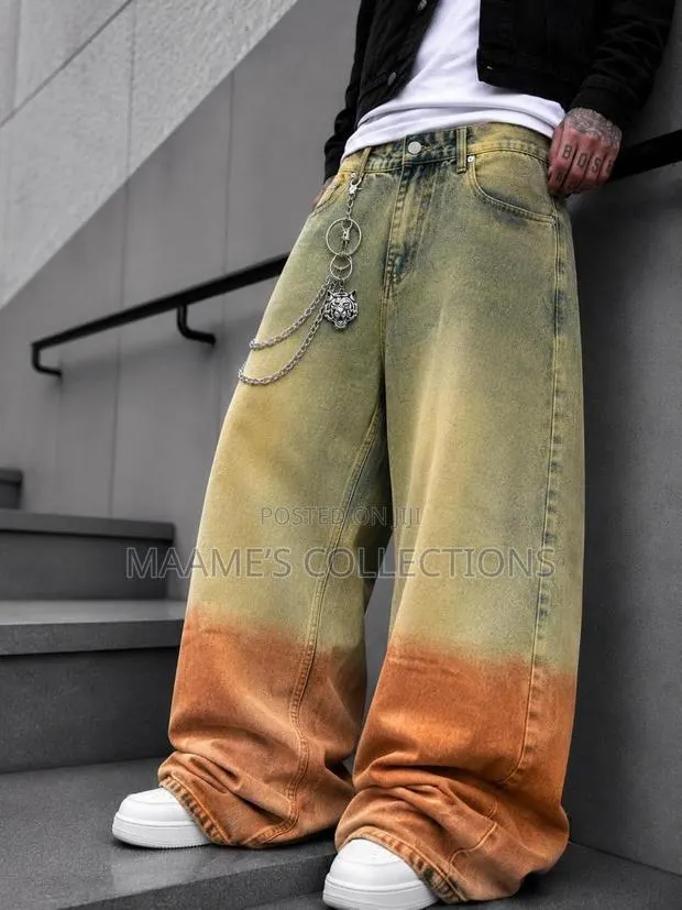 Men’s Loose Fit Wide-Leg Baggy Jeans · Photo 1