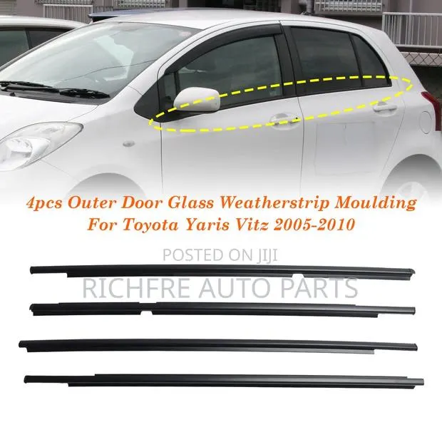 Toyota Vitz Yaris 2009 2010 Door Rubber Strip Complete 4pcs · Photo 1