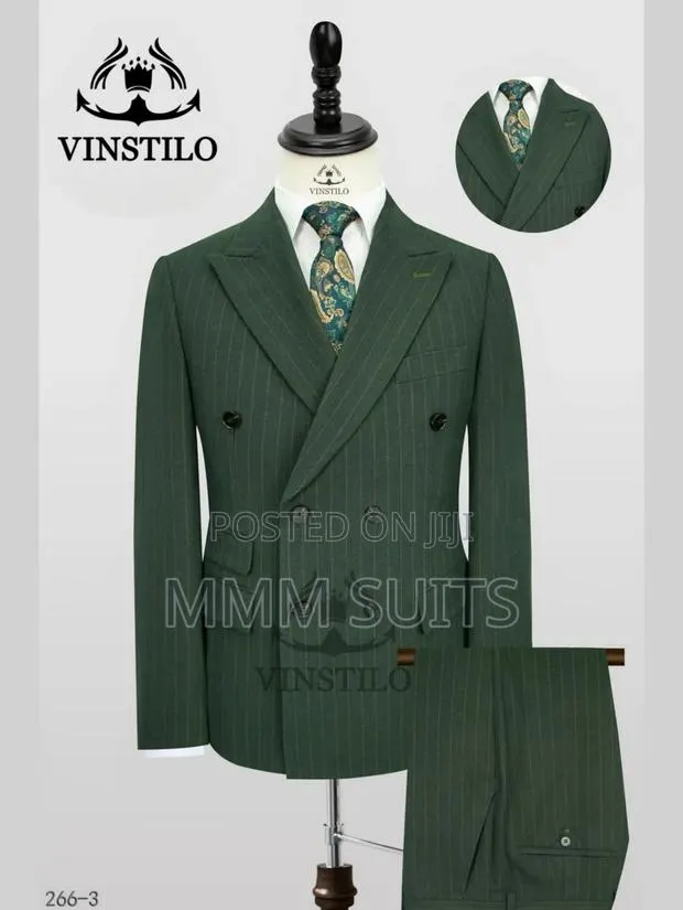Vinstillo Classic Fashion Turkish Double-Breasted Men Suit With Strap · Photo 1