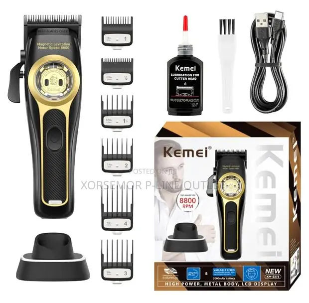 KEMEI 2373 Professional Hair Clipper for Men Maglev Brushless Motor, · Photo 1