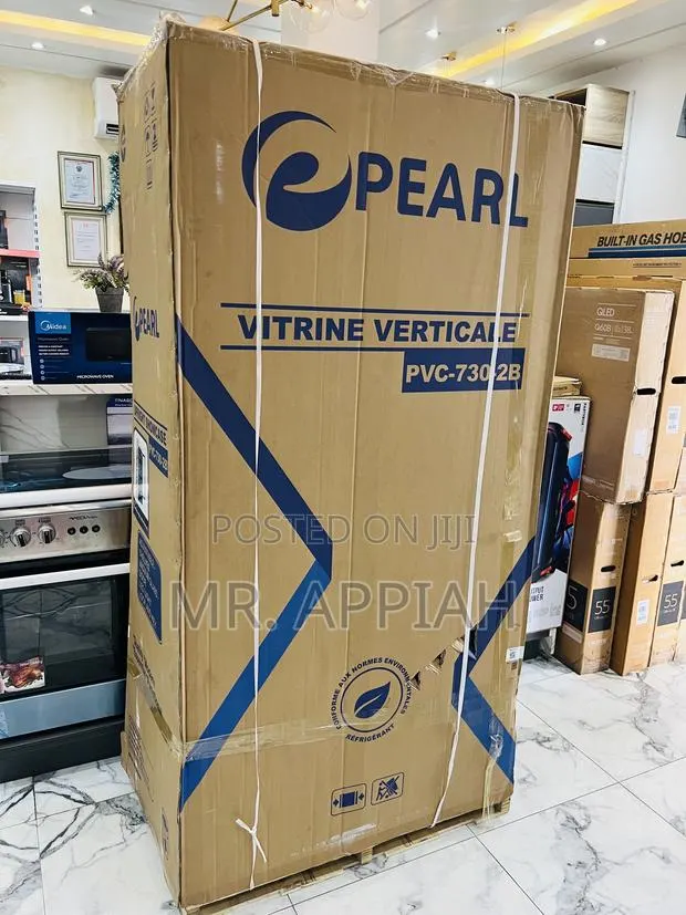 Order Unique Pearl Pvc—730-2b 2 Door Refrigerator(Glass Door) · Photo 1