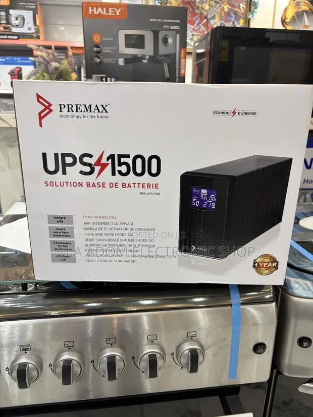 Premax UPS (Uninterruptible Power Supply) 1500 VA - Black | PM-UPS1500 · Photo 1