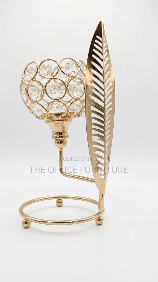 Gold Crystal Candle Holder · Photo 1