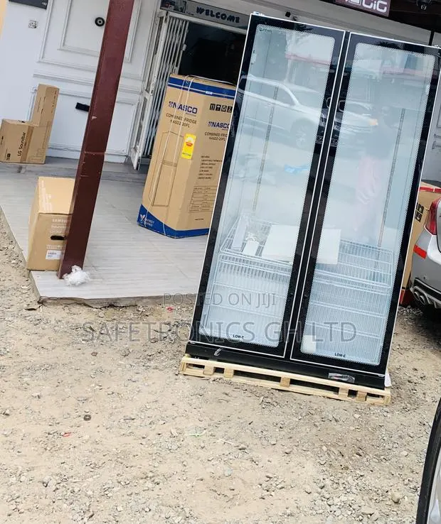 Modern Fast-Chilling Black __ 2 Doors Glass 690L Pearl Display Fridge · Photo 1