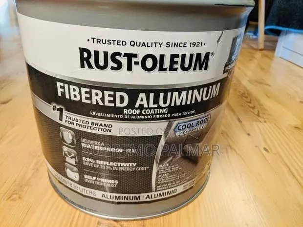 Fibered Aluminum Roof Coating, 18. 93 L – Reflective Waterproof Roof · Photo 1