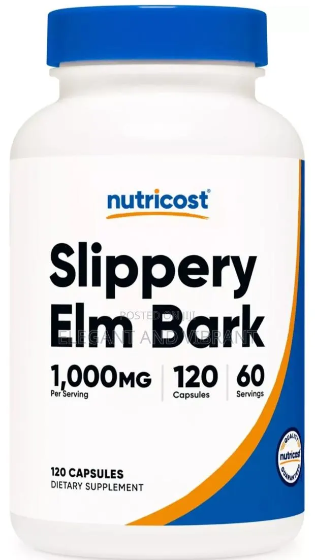 Slippery Elm Bark Capsules 1000mg Per Serving 120 Capsules · Photo 1