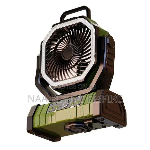 Rechargeable 20,000 Mah Fan With LED Light Remote Control USB Charging · Photo 1