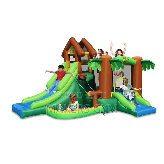 Slides Inflatable Jungle Bounce Castle With Blower Pump · Photo 1