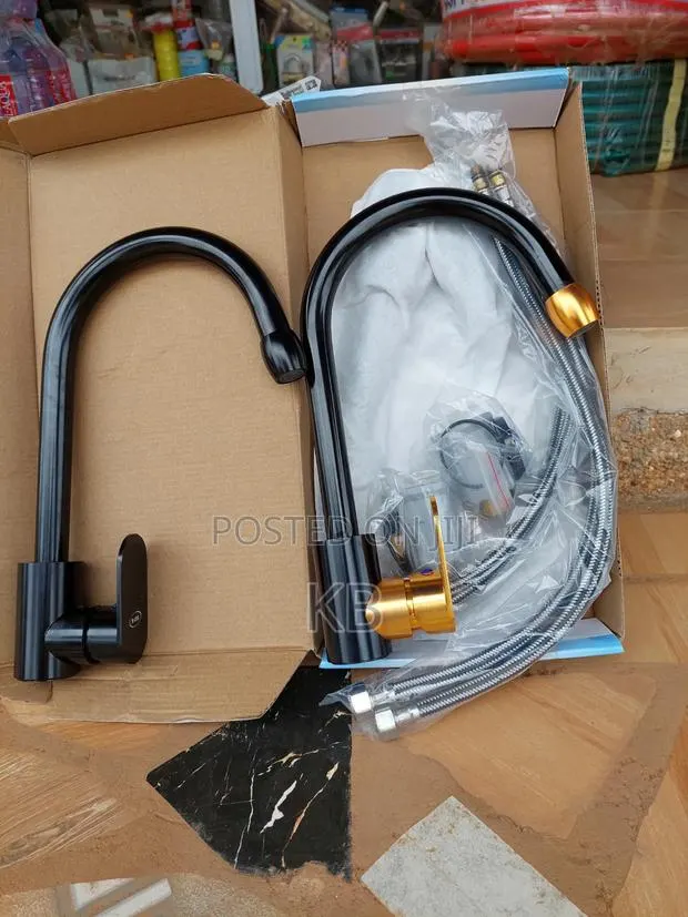 Black Gooseneck Kitchen Mixer Taps · Photo 4