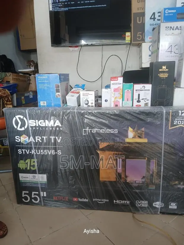 S2026 Sigma 55” Frameless Uhd Smart Digital Satellite Tv · Photo 1