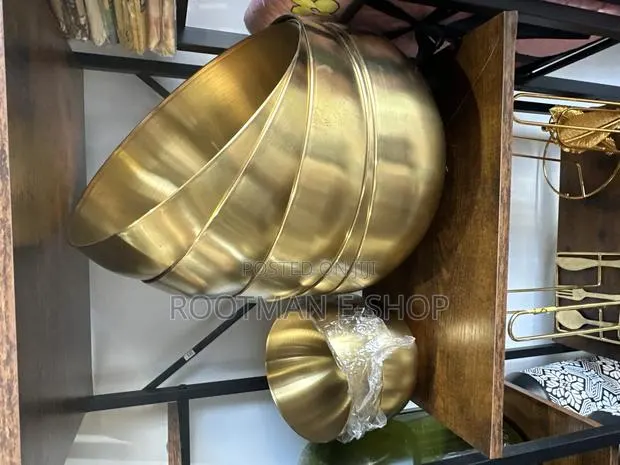 Luxury Gold Stainless Steel Bowl Set – 5 Pieces 32cm · Photo 1