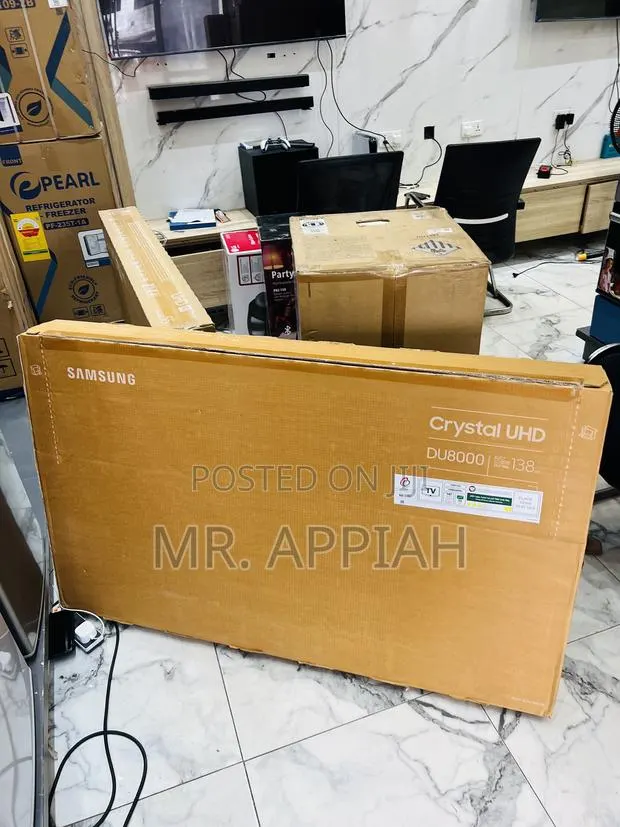 Order Samsung 55du8000 55” Crystal Uhd Smart Screen Television. · Photo 1
