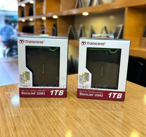 1tb Transcend Usb 3.1 Gen 1 Portable Hard Drive Storejet 25m3 · Photo 1
