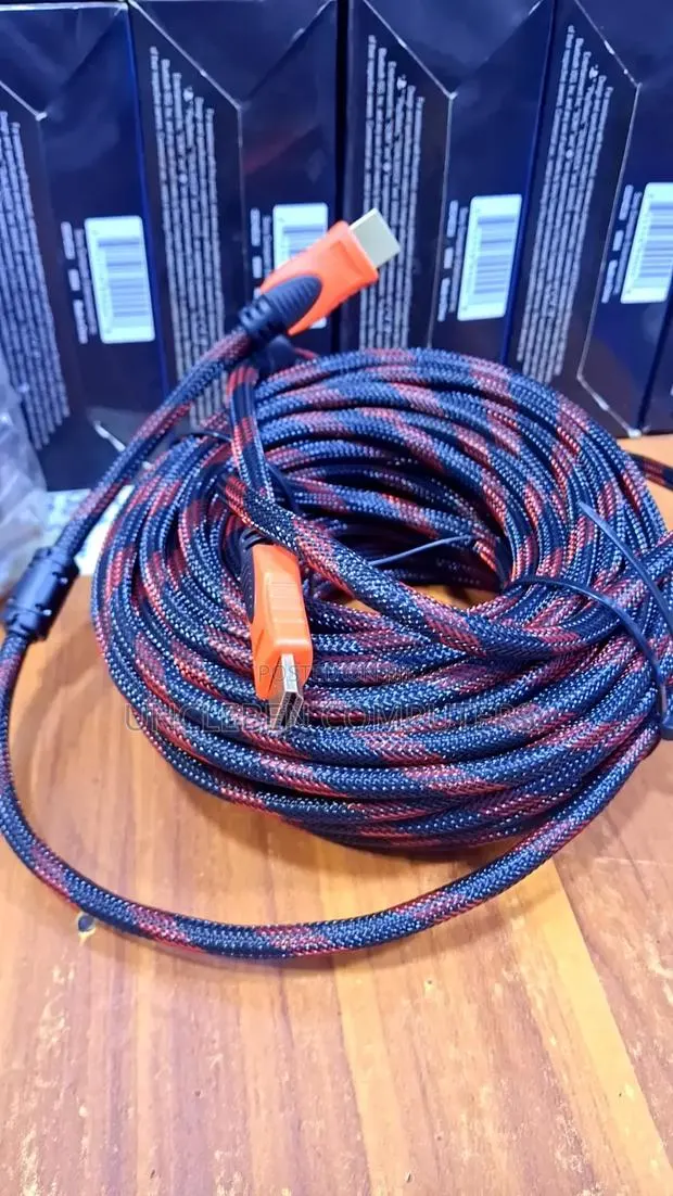Red Breaded HDMI Cable 20m · Photo 1