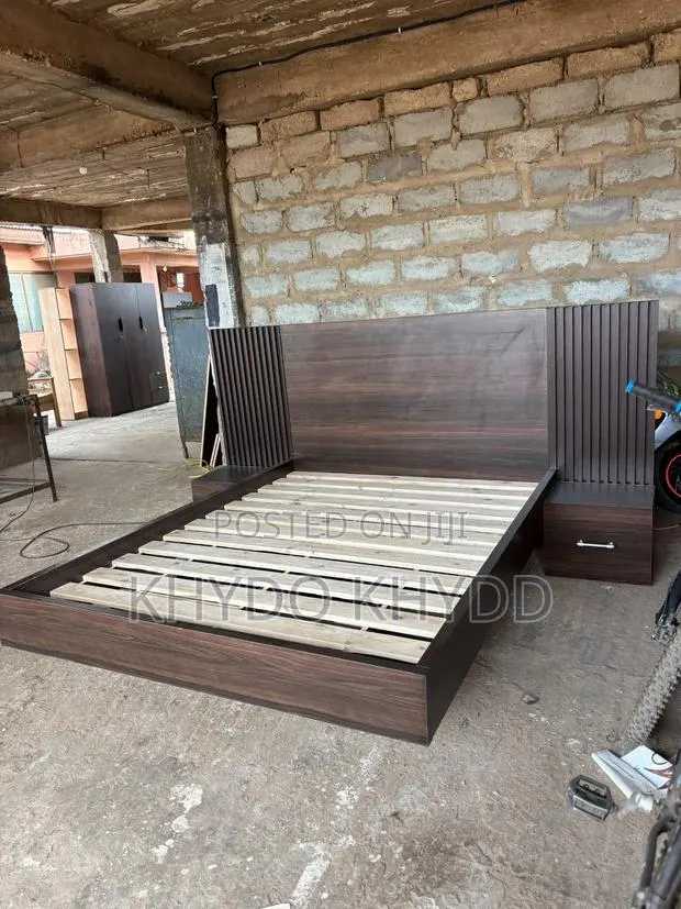 Floating Bed Frame With Side Drawers · Photo 1