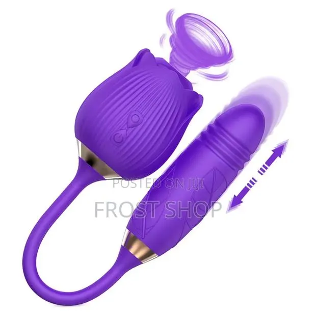 Thrusting and Sucking Rose Vibrator Sex Toy for Women - 10 Modes · Photo 1