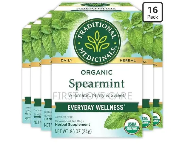 Traditional Medicine Organic Spearmint Aromatic, Minty and Sweet Tea · Photo 1