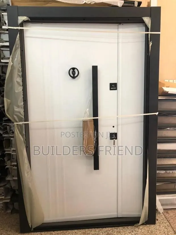 One Half Turkish Plain White Heavyduty Security Door Set · Photo 1